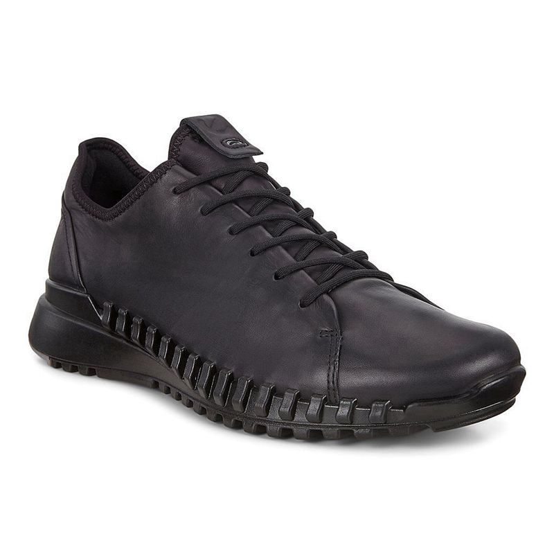 Zapatillas Ecco Zipflex Para Hombre,Negras,518702-VLN